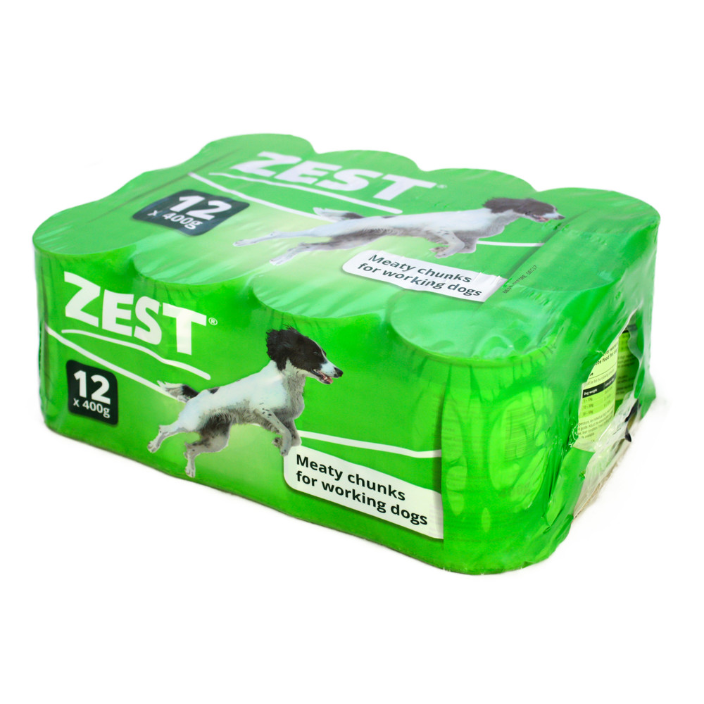 Zest for Working Dog Food Can 12 x 400g Kennelgate