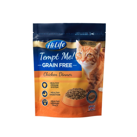 HiLife Tempt Me! Grain Free Chicken Dinner Semi Moist Cat ...