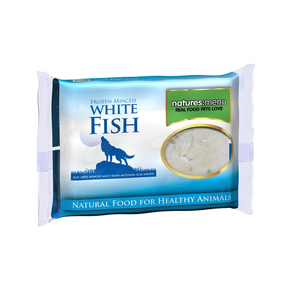 Natures Menu Minced Frozen Dog Food with White Fish 400g to 12 x 400g