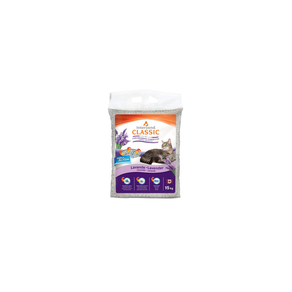 Intersand City Classic Lavender Scented Clumping Cat Litter 15kg