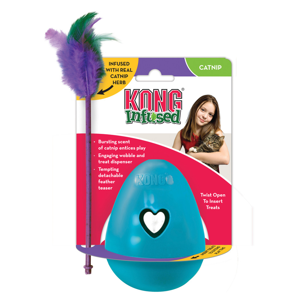 KONG Catnip Infused Tippin Treat Dispenser Cat Toy Kennelgate