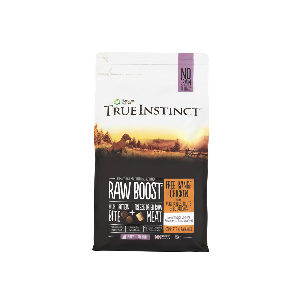 Natures Menu True Instinct Raw Boost Chicken Dry Puppy Food 1.5kg