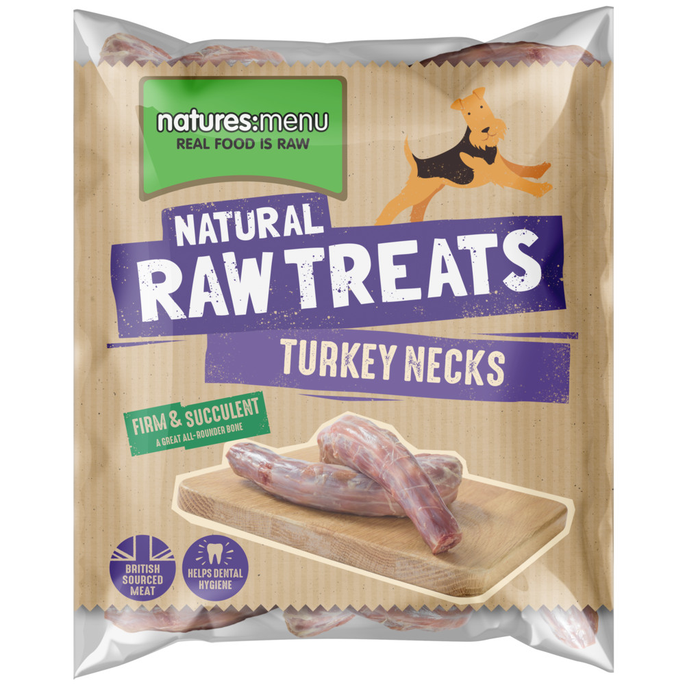 Natures Menu Frozen Turkey Necks Raw Chews for Dogs 500g Kennelgate