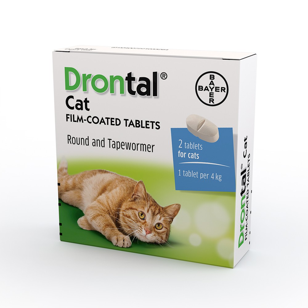 Drontal Cat Worming Tablets 1 tab to 2 tab Kennelgate