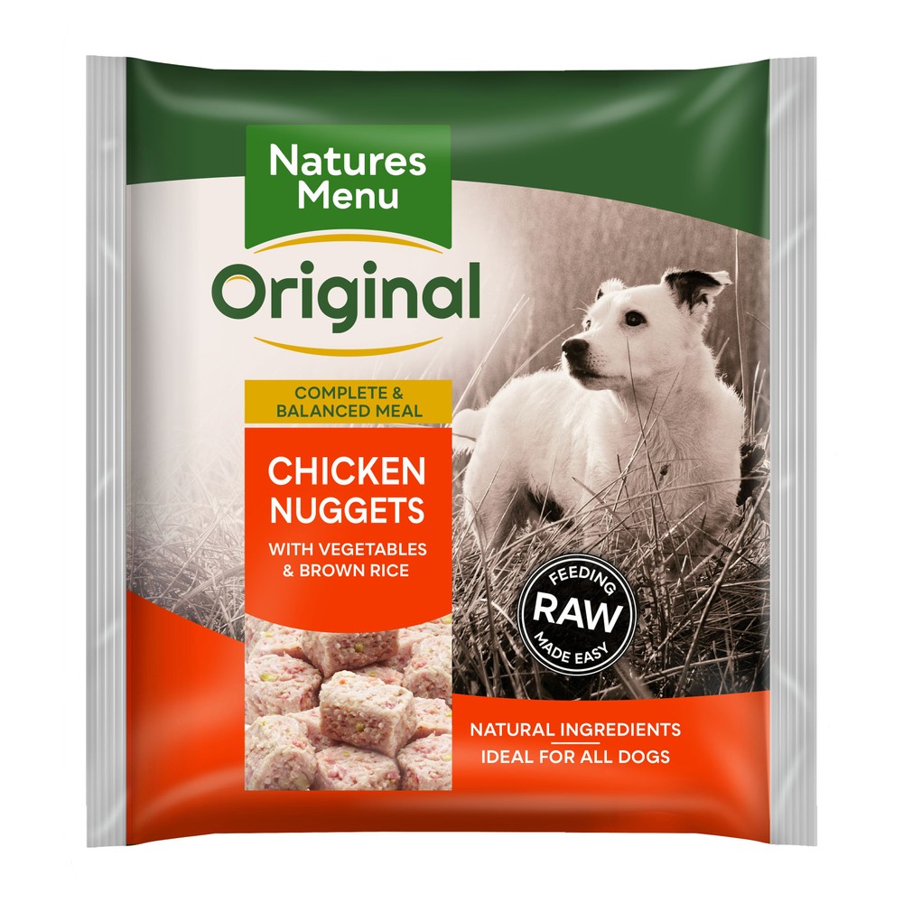 Natures Menu Frozen Dog Food Nuggets with Chicken, Vegetables and Rice