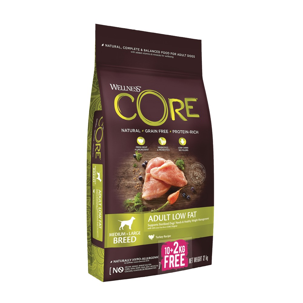 WELLNESS CORE HEALTHY WEIGHT TURKEY GRAIN FREE ADULT DRY DOG FOOD 10KG