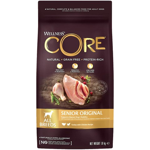Wellness CORE Senior Chicken and Turkey Grain Free Dry Dog ...